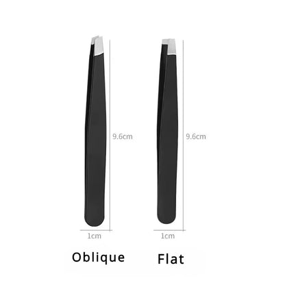 Stainless Steel Eyebrow Tweezers - Precision Hair Removal and Shaping Tool for Women and Men - Durable and Comfortable Grip
