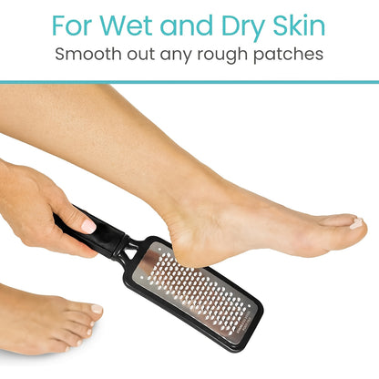 3pcs Foot Files, Feet Scraper for Dead Skin, Heel Grater, Callus Remover Scrubber Tool, Rasp for Cracked Heels - Stainless Steel Pedicure Filer for Men & Women, Use on Wet or Dry Skin Beauty World Shop