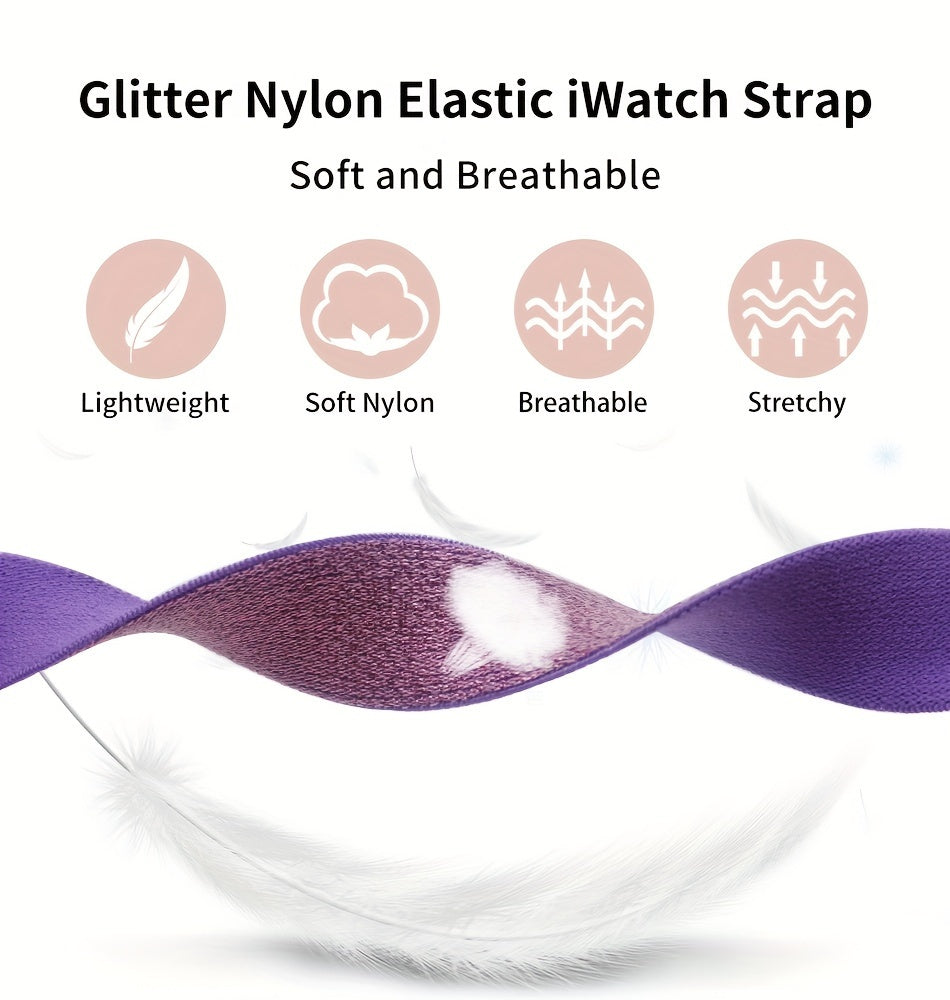 2pcs Nylon Bands Compatible With IWatch Bands 38mm 40mm 41mm 42mm 44mm 45mm 49mm For Women, Adjustable Braided Sport Bands For IWatch Series 9/8/7/6/SE/5/4/3/2/1 Beauty World Shop