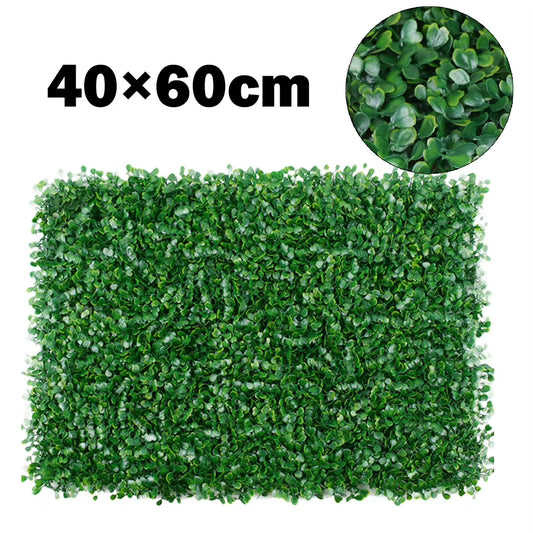 40X60Cm Artificial Plant Walls Foliage Hedge Grass Mat Greenery Panels Fence Home Decor Fake Plants Garden Simulated Lawn