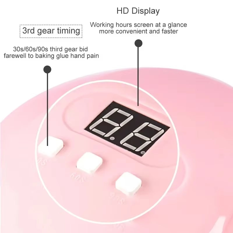 54W Nail Phototherapy Machine Gel Polish Nail Dryer Uv Led Lamp Professional Manicure Tool Salon Equipment Manicure