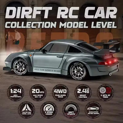 New  Remote Control Drift Car Full Size 1:24 Mini Remote Control Racing Car Model 2.4G Radio High Speed RC Car Boy Toy Gift