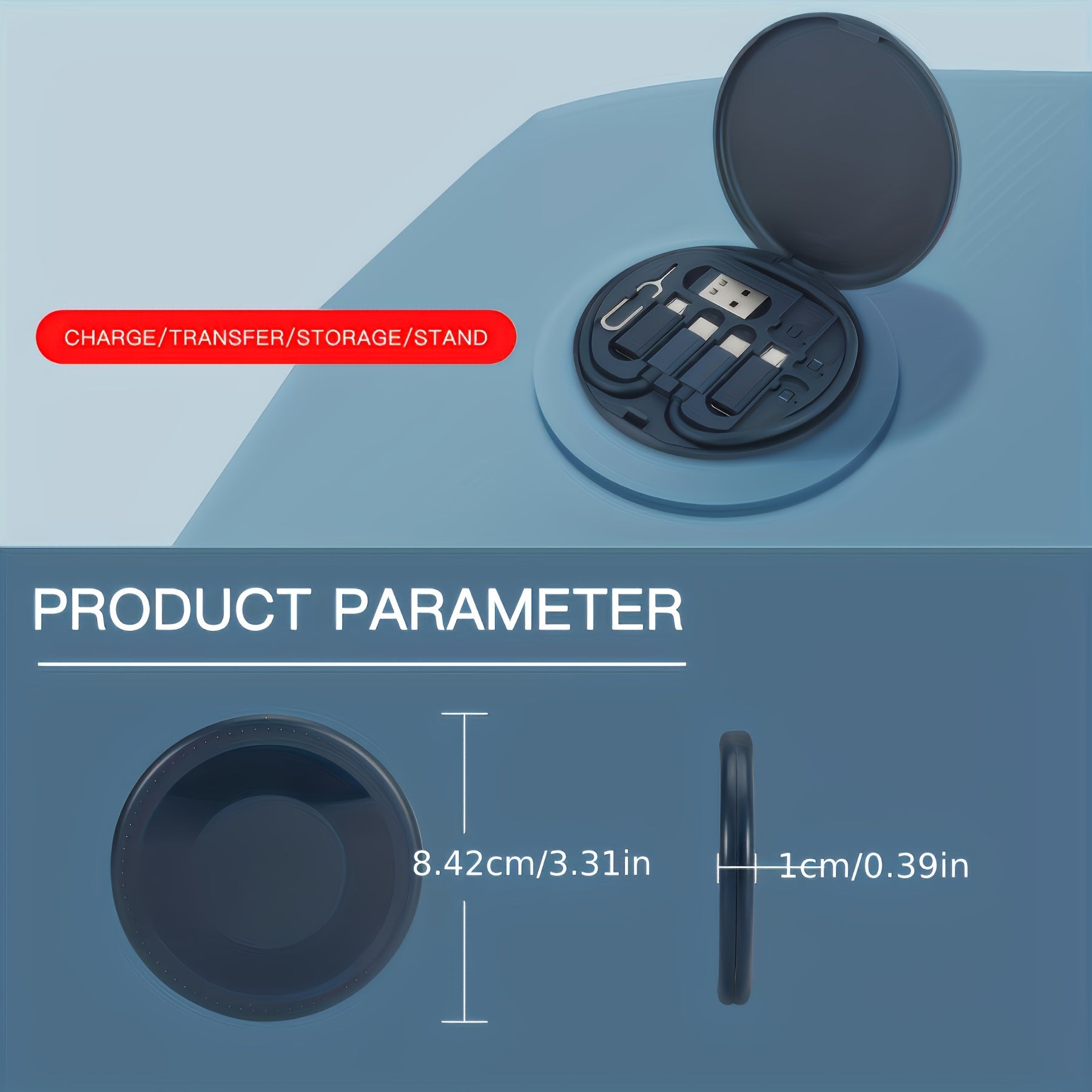 Multi USB Charging Adapter Cable Kit, USB C Conversion Set USB A & Type C to Male Micro/Type C, Data Transfer, Card Storage, Tray Eject Pin, Phone Holder Beauty Fashion