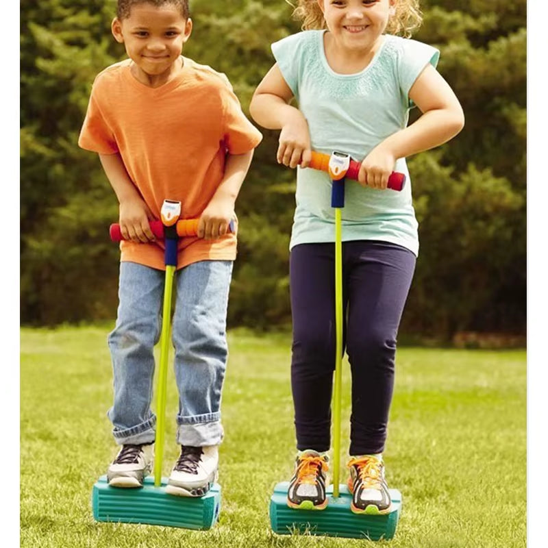 Children Growing Bounce Sense Training Stick Jumper Tall Foam Frog Toys Jumping Stilts Shoes Sport Outdoor Toys for Kids Gifts