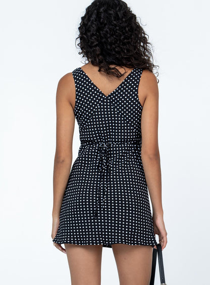 Nellie Mini Dress Black Polka Dot Princess Polly