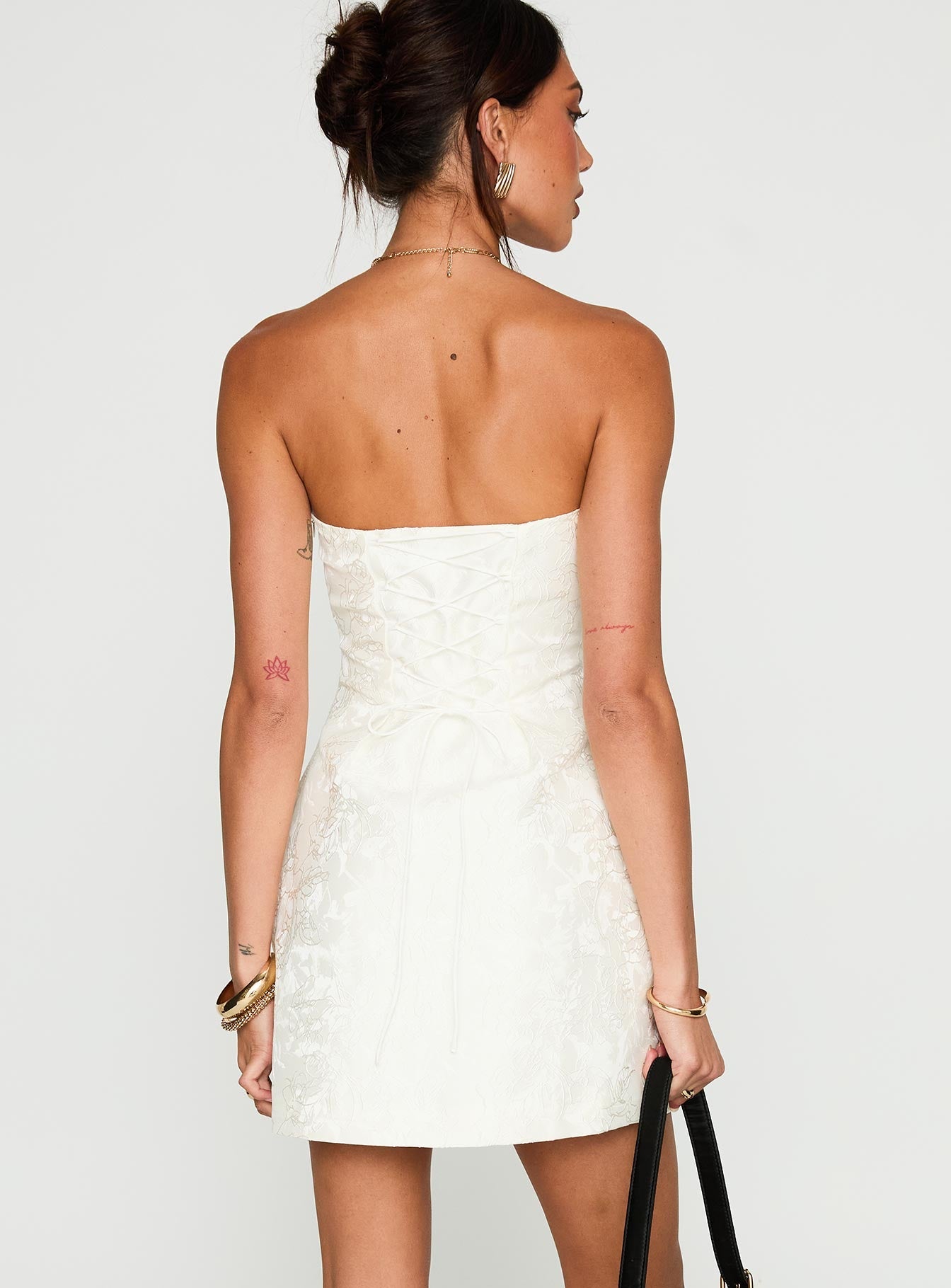 Heaven Sent Strapless Mini Dress White Princess Polly