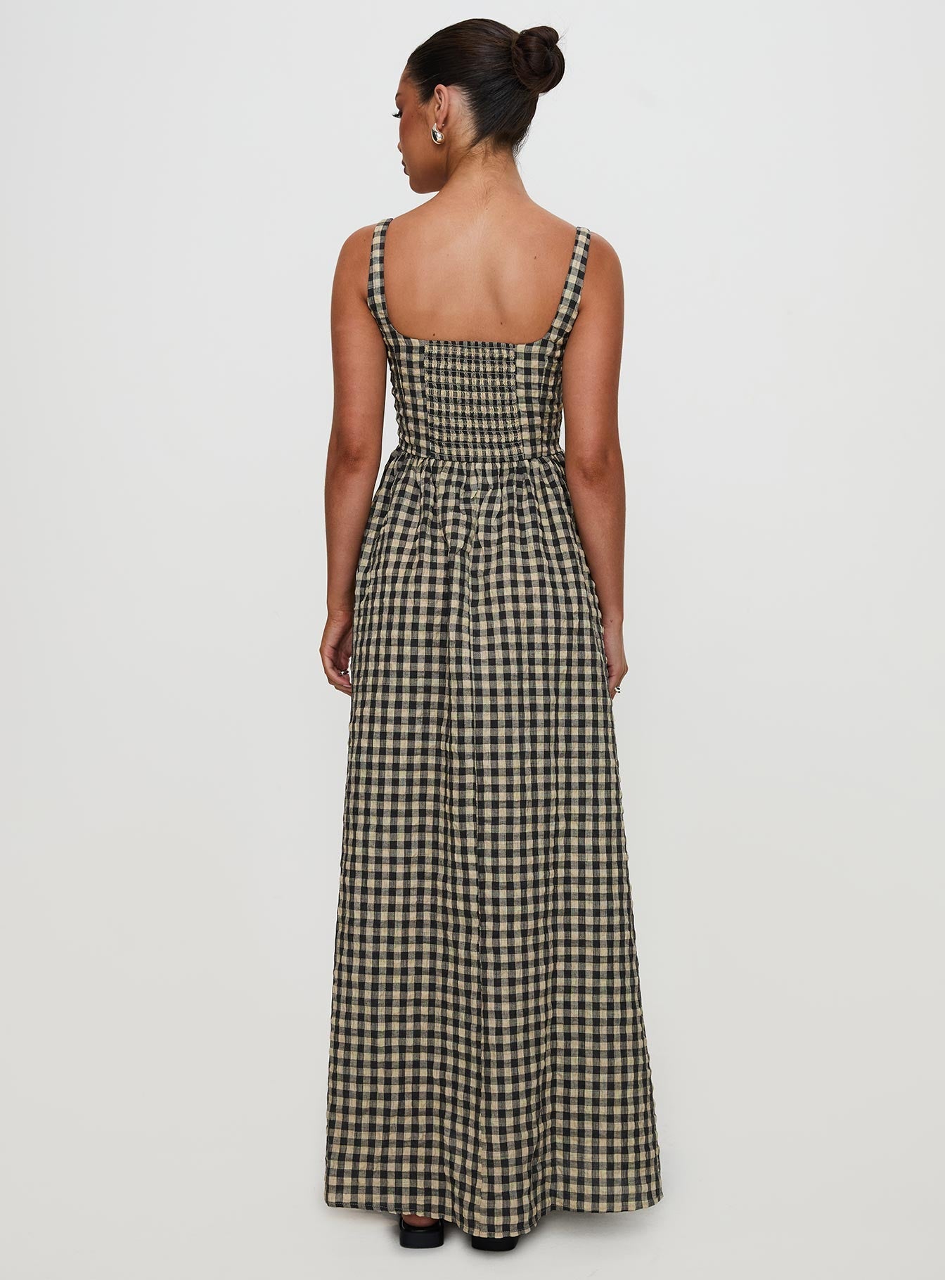 Cartmel Check Maxi Dress Black / Cream Princess Polly