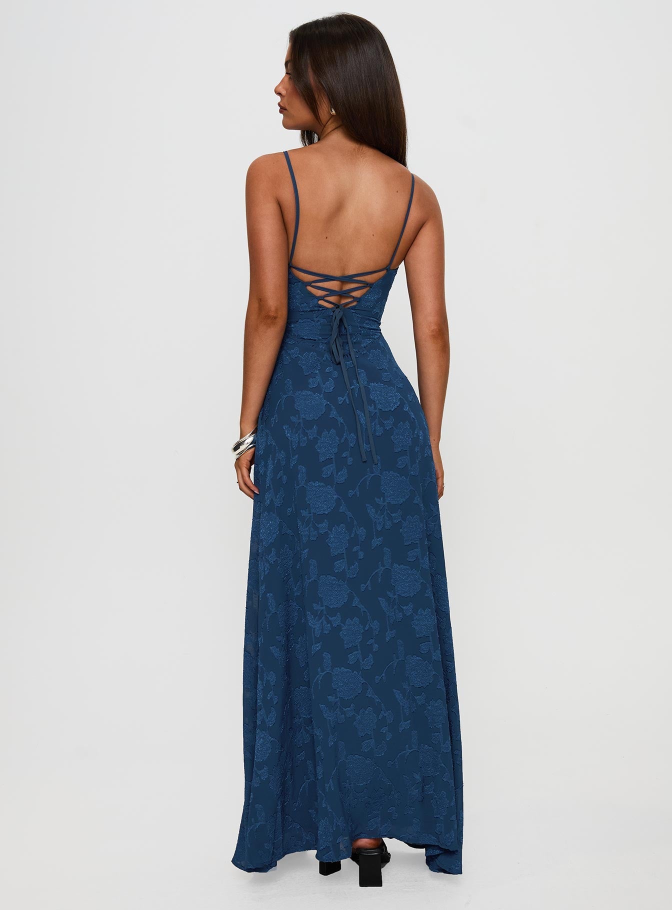 South Of France Maxi Dress Navy Princess Polly