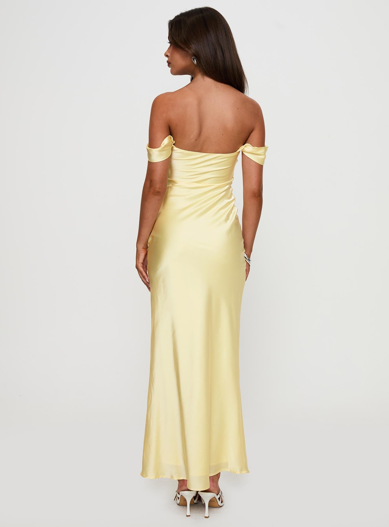 Azura Off The Shoulder Maxi Dress Yellow Princess Polly