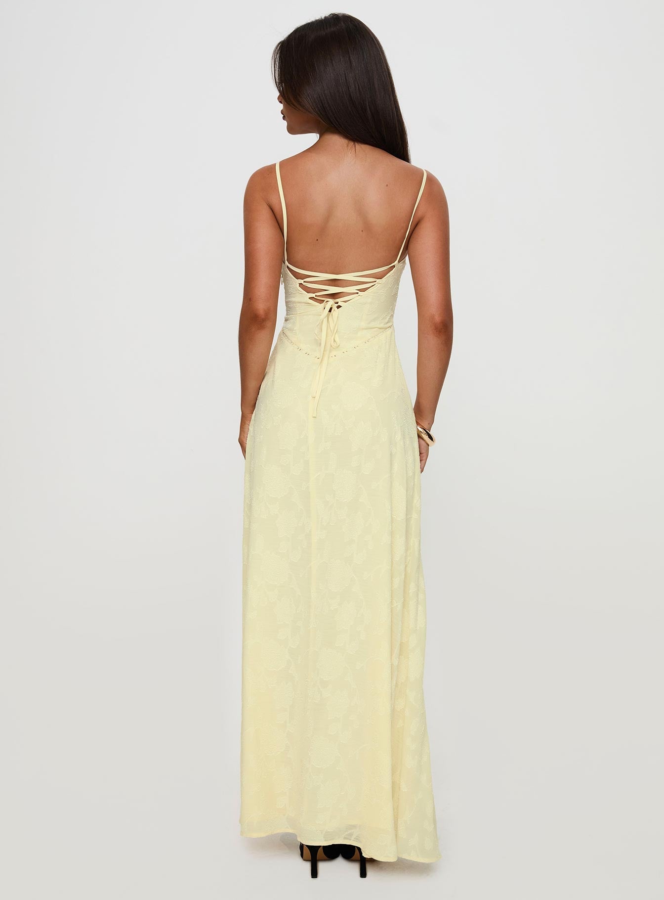 South Of France Maxi Dress Yellow Princess Polly