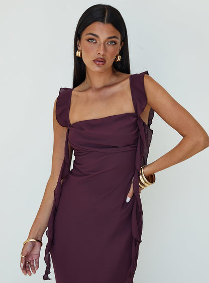 Lanai Maxi Dress Plum Princess Polly