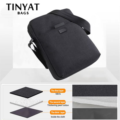 Men'S Bags Light Canvas Shoulder Bag for 7.9' Ipad Casual Crossbody Bags Waterproof Business Shoulder Bag for Men 0.13Kg