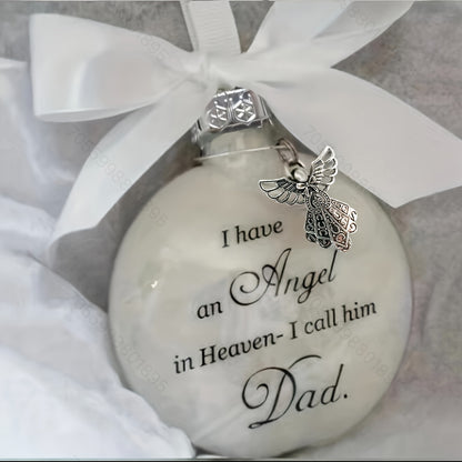 1pc, In Heaven Relatives Name Ornament, Keepsake Feather Plastic Ball, Ornament Pendant, Home Decor, Room Decor, Bedroom Decor Beauty Fashion