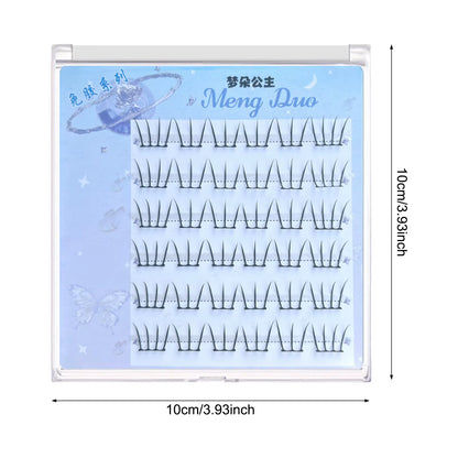 Self Adhesive Individual Eyelashes No Glue Needed Fluffy Cluster Eyelash Korean Fashion Manga Lash Extension for Daily Makeup