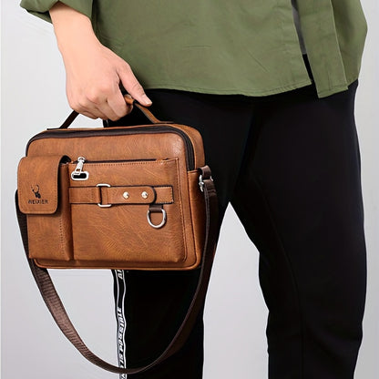 Vintage Crossbody Messenger Bag, Large Capacity Shoulder Bag, Casual Business Handbag & Satchel Purse Beauty Fashion