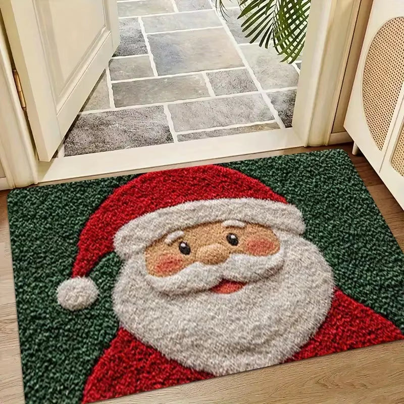 Christmas Door Mat Indoor Gingerbread Man Carpet and Red Santa Claus Outdoor New Year 2026 Merry Christmas Home Decor Foot Mat