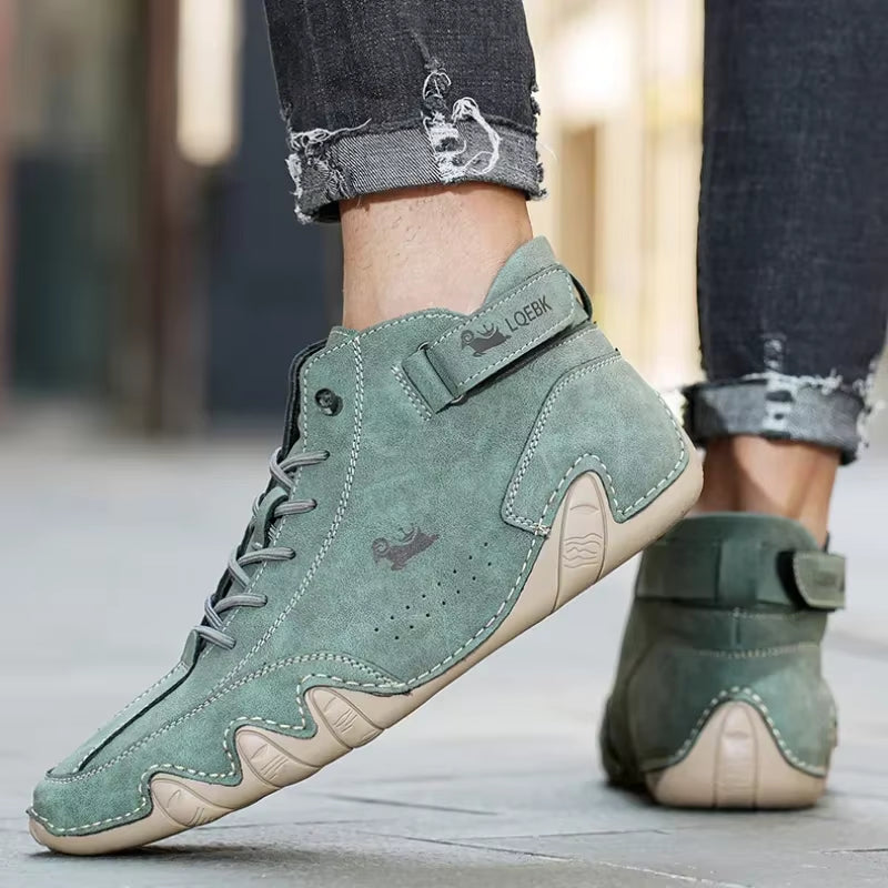 Men'S Boots Casual Fashion Luxury Designer Soft Sole Waterproof Mens Loafers New Trend High Quality Couple Lace up Hiking Shoes