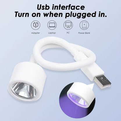 Mini Nail Dryer Uv Led Nail Lamp Foldable Curing Lights Desk Lamp for Nail Gel Polish Quick Dry Nail Art Dryer Manicure