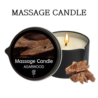 Massage Candle - Essential Oil- Amber Vanilla, 1Oz/28.35G Melts into Warm Massage Oil - Massage Oil Candle, Pour Spout