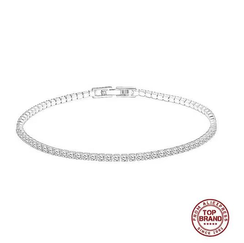 Solid 18K 14K Gold Moissanite Tennis Bracelet for Women D VVS1 round 925 Sterling Silver Luxury Bracelet for Engagement