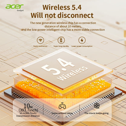 Acer OHR504 Mini Sport Wireless Earbuds - Wireless Stereo, In-Ear Noise-Canceling Headphones, Extended Battery Life, Universal Fit for Both Genders, Newest Version