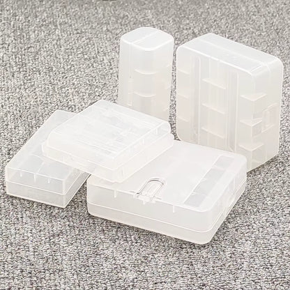 26650 18650 Battery Storage Box Hard Case Holder for 4 18650 4AA 4AAA Rechargeable Battery Power Bank Plastic Case Transparent