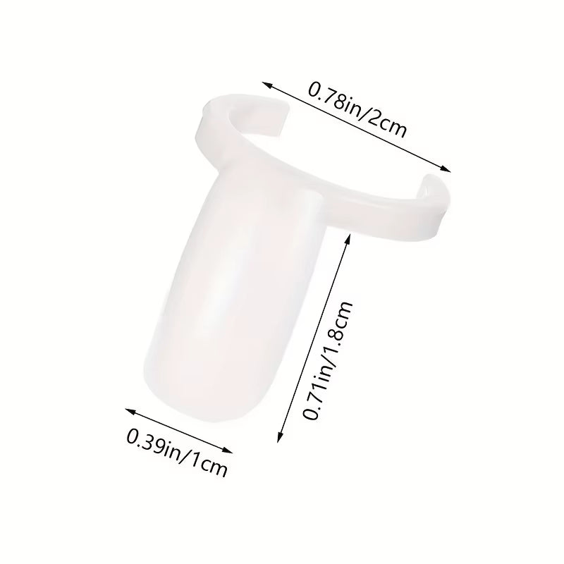 50Pcs Nail Display Ring DIY Showingself Color Board Colors Display 2*2*1Cm Card Ring Shape Can Be Put on the Nail Polish Bottle