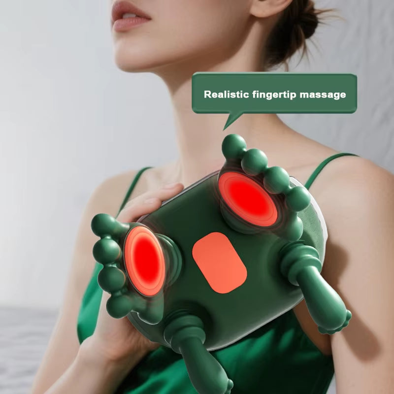 Brushless Motor Liquid Display Biomimetic Massage Neck Massager with 3 Levels of Strength and 2 Levels of Hot Compress