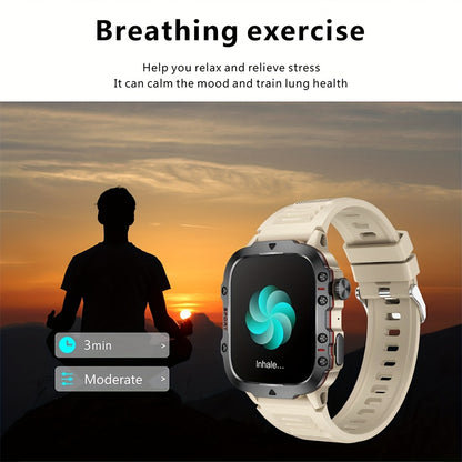 1pc Large 1.96" Touch Screen Smartwatch Pro - Multi-Sport Fitness Tracker, Answer/Make Calls, Message Notification, AI Control, Wireless Call, Heart Rate Monitor, Sleep Tracker, and More Beauty World Shop