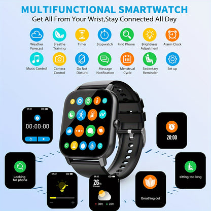 Smart Watch (Answer/Make Calls), 1.85" Smartwatch for Men Women with 110+ Sport Modes, Fitness Watch with Sleep Monitor/Activity Tracker for Android iPhone Beauty World Shop