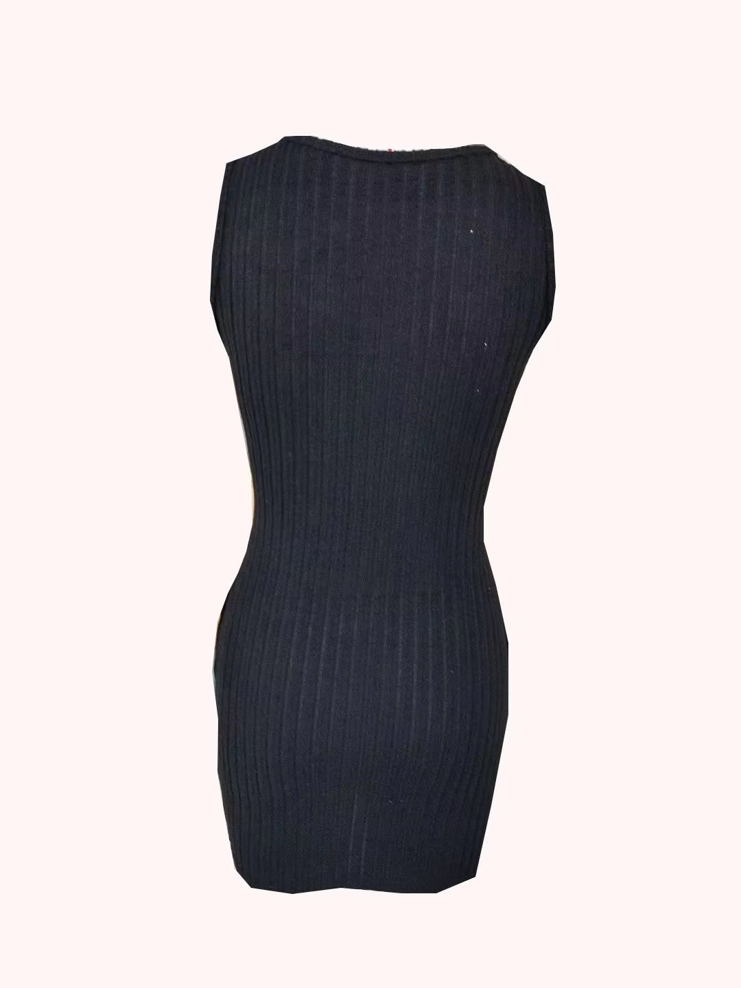 Button Front with Pocket Tank Dress Elegant Sleeveless Bodycon Dress for Spring Summer Women'S Clothing