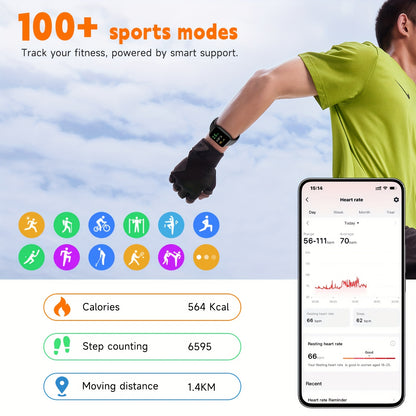 FAWEIO Smart Watch For Men Women Wireless Call, 1.95" Smartwatch With 100+ Sport Modes, Fitness Activity Tracker Pedometer, Built-in Alexa, For iPhone & Android, Perfect Gift For Family And Friends