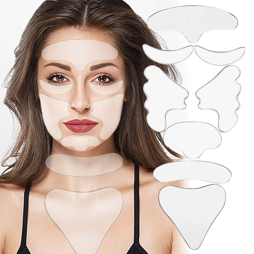 Silicone Face & Neck Lift Patches anti Rimpel Pads Wrinkle Removal Sticker Face Forehead Neck Eye Sticker Pad Lifting Care