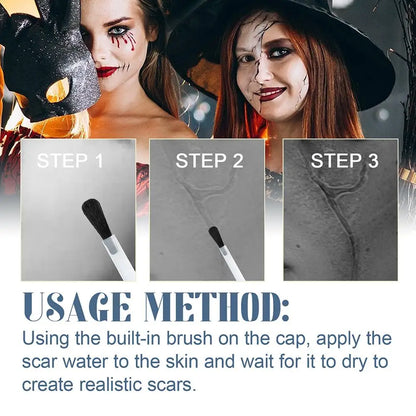 For Costume Parties Makeup Kit Fake Wound Scar Fake Blood Paint Cosmetics Halloween Liquid Realistic Effect Scary Water