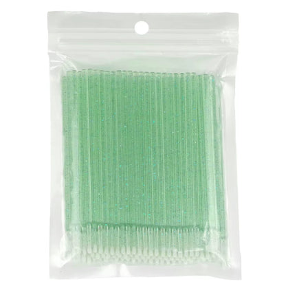 100Pcs Eyelash Cleaning Brushes Micro Cotton Swab Individual Removing Makeup Brush Eyelashes Microbrush Beauty Clean Tools
