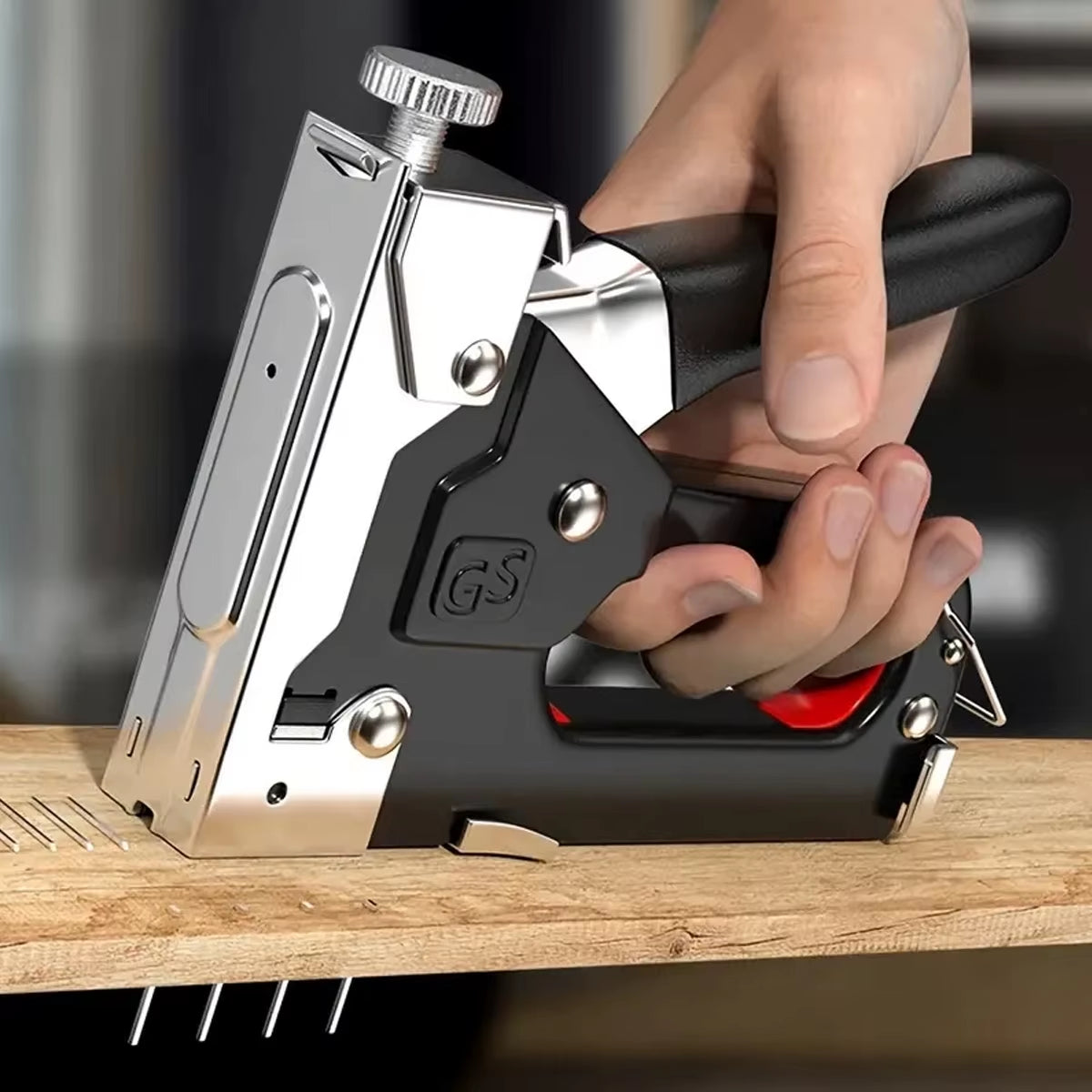 4 in 1 Nail Stapler with 4000 Staples Tool Kit Stapler for Wood Fabric Stapler Home Repair DIY Tool Kit
