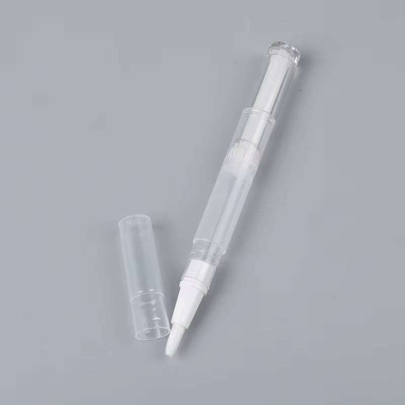 5Pcs 3Ml Transparent Twist Nail Twist Pens Empty Transparent Nail Oil Pen with Brush Cosmetic Container Pen Lip Gloss Tubes