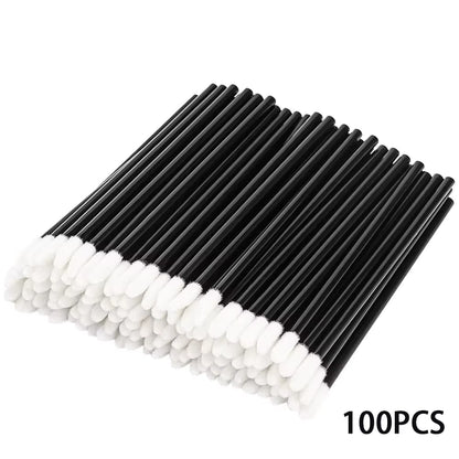 100/200Pcs Lip Wands Applicators Disposable Lip Brushes Lipstick Brush Mascara Applicator Gloss Wands Eyelash Extension Tool