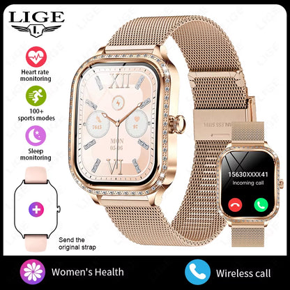 Smart Watch Women Waterproof Bluetooth Call Sports Fitness Heart Rate Monitor Smartwatch Mujer Digital Women'S Smartwatches