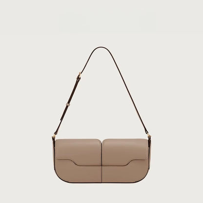 2025 French Luxury and Fashionable One Shoulder Underarm Handbag, Cowhide Commuting Handbag, Casual and Simple French Stick Bag