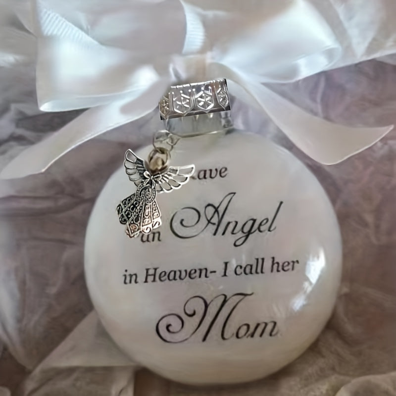 1pc, In Heaven Relatives Name Ornament, Keepsake Feather Plastic Ball, Ornament Pendant, Home Decor, Room Decor, Bedroom Decor Beauty Fashion