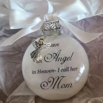 1pc, In Heaven Relatives Name Ornament, Keepsake Feather Plastic Ball, Ornament Pendant, Home Decor, Room Decor, Bedroom Decor Beauty Fashion