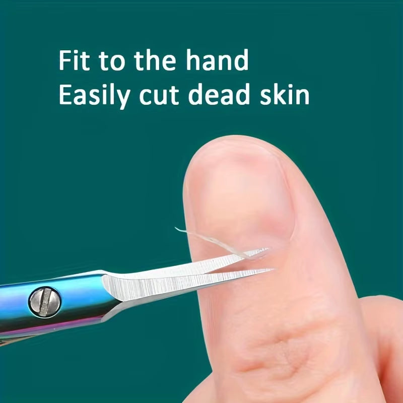 Stainless Steel Professional Dead Skin Scissors Russian Style Front Dead Skin Scissors Barbed Nail Clippers