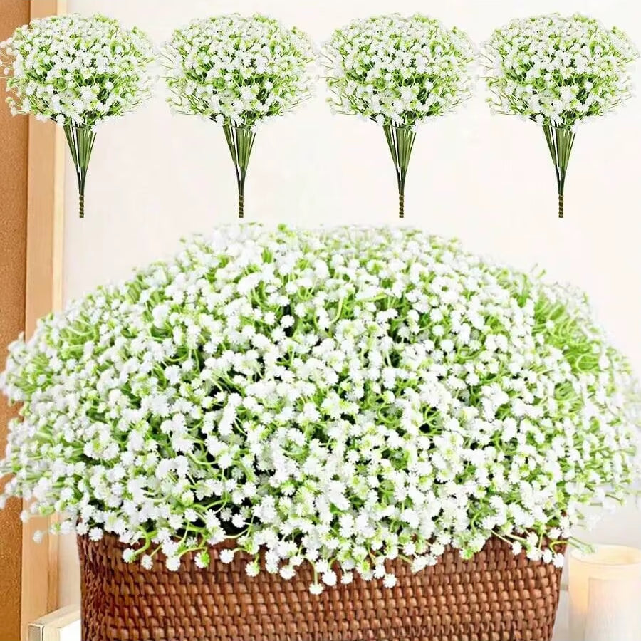 5/12PCS Artificial Plastic Babysbreath Flowers Fake Plants Wedding Room Home Party Gifts Handheld Arrangement Valentine'S Day
