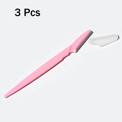 3Pcs Women'S Razors Makeup Facial Eyebrow Lip Razor Hair Remover Sharp Stainless Steel Cutting Knife Safety Razor