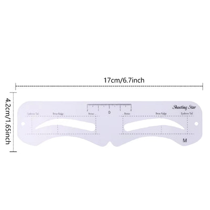 The New Fixed PVC Eyebrow Shaper Template Can Be Reused with High-Quality Stickers for Elegant Eyebrow Makeup Tools 6PCS