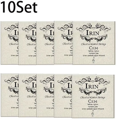 6 Pcs Nylon Classical Guitar Strings Set - Black Clear Silver Plated Copper Wound - Guitarra Strings - Guitar Accessories