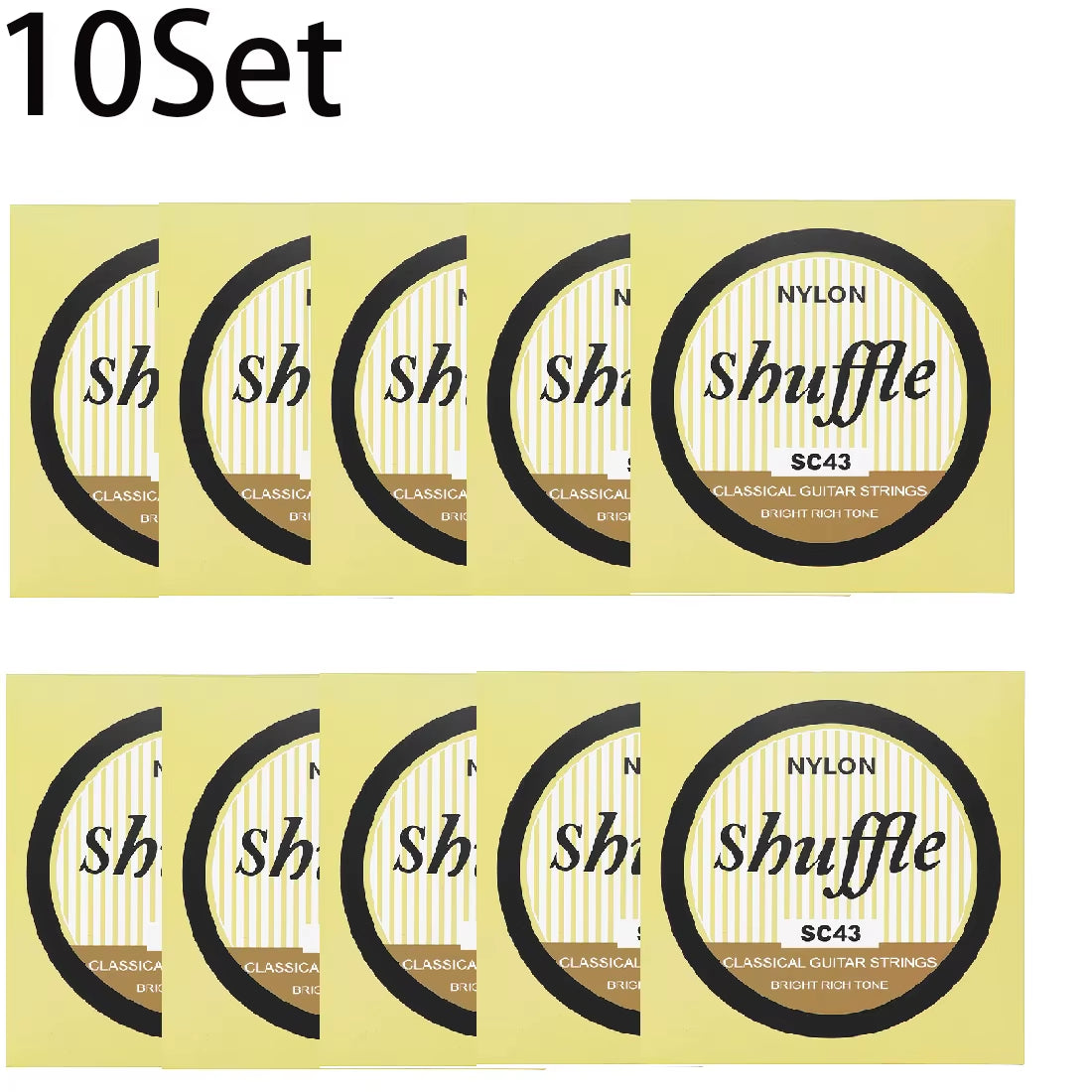 6 Pcs Nylon Classical Guitar Strings Set - Black Clear Silver Plated Copper Wound - Guitarra Strings - Guitar Accessories