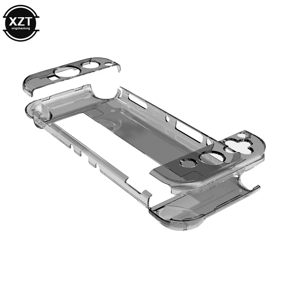 Clear Case Crystal Protect Shell for Nintendo Switch OLED Transparent Hard Case Cover Dockable for Switch OLED Console Accessory