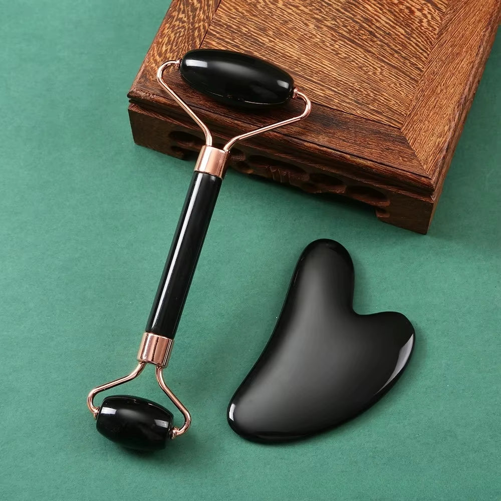 3Pcs Ice Face Roller Gua Sha Board Set Facial Massage Roller Face Massager Face Lifting Contouring Tools Beauty Skin Care Tools
